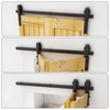 CCJH 42" Bi-Folding Sliding Barn Door Hardware Kit for 2