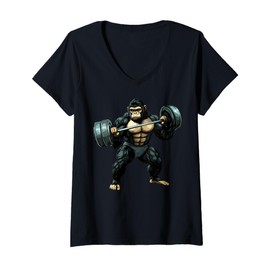 Womens Monkey Trainer V-Neck T-Shirt