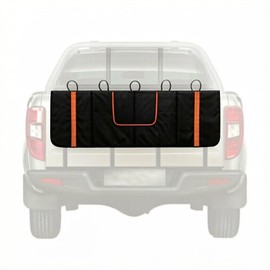 Tailgate Bike Pad for 5 Bikes, Heavy Duty Oxford Fabric Mountain Bike Pad for Mid-Size Pickup Truck, Waterproof Tailgate Protector with Frame Straps and Tool Pockets