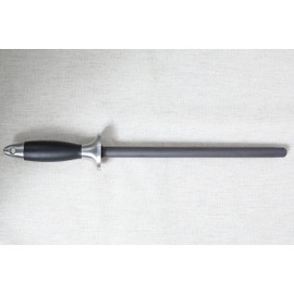 Jende Black Ceramic Honing Rod Sharpening Steel, shatterproof rod with an anti-break tip & stainless steel handle