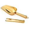 Stainless Steel Ice Scoop and Ice Tongs, Akamino Small Round