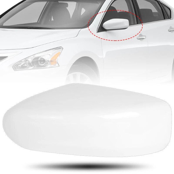 AMSPARC White Left Driver Side Mirror Cover Cap For Nissan