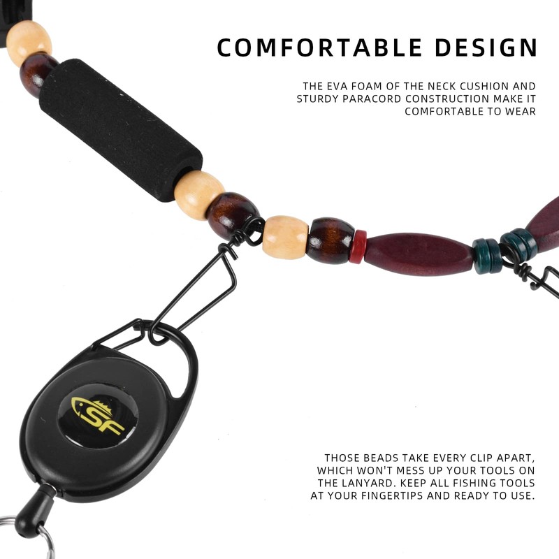 SF Fly Fishing Neckvest Lanyard Unloaded Black Adjustable Tool Holder