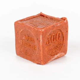 Cube de savon de Marseille - Noyau d'abricot broyé - 300g - Marseille soap Cube - Crushed apricot kernels