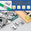 Glarks 100pcs Open (Snap-on) Packaging Seals 3/4in Banding Clip, Open