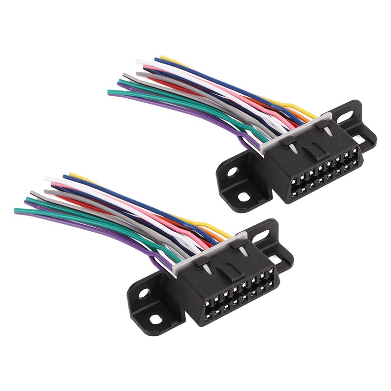 2PCS Diagnostic OBD2 16 PIN Female Connector Harness Car 16