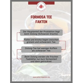 Lerbs & Hagedorn, Formosa Chun Mee Tea | Fine Tart Flavour 250 g (approx. 21 Litres) Delicate Tea