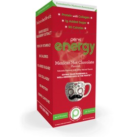 Perk Energy Original Mexican Hot Chocolate (10 Servings) - Gluten Free, Soy Free and Peanut Free