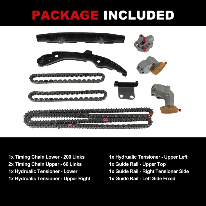 Timing Chain Kit 3.7L Compatible with 2009-2013 370Z, for 2008-2013