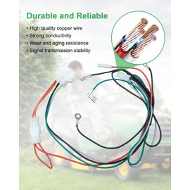 Wiring Harness Compatible with B&S RZT50 Z-Force 44 48 LTX1046 GT-1554 RZT22 LT-1024 LT1022 LT1018 RZT-50 GT1222 Lawn Mowers, Replace BS-698330 ELV70-0023 299720-A Lawnmowers Tractor Dash Harness