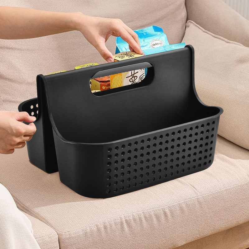 Haundry Portable Shower Caddy Basket, Divided Plastic Cleaning Caddy Organizer,