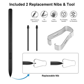 EMR Pen for Remarkable 2 Pen with 2 Nibs Replacement Set- Digital EMR Stylus Pens,4096 Pressure Level,Palm Rejection Compatible with reMarkable 2 Tablet (EMR Stylus Pens with 2 Tibs)