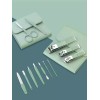 SH106 Manicura Y Pedicura Acero Inox 12pcs Portátil Set Manicura
