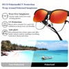 DUCO Fit Over Glasses Unisex Wraparound Glasses Fashion Rimless Wear