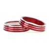 4pcs A/C Air Vent Knob Trims Rings Red Aluminum Alloy