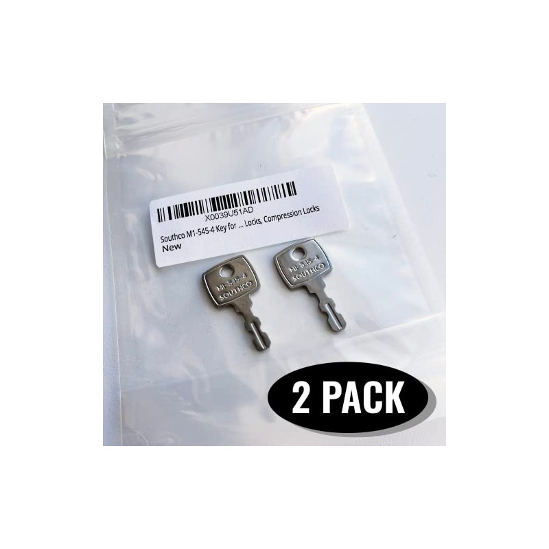 Southco M1-545-4 Key for Push Locks, Compression Locks