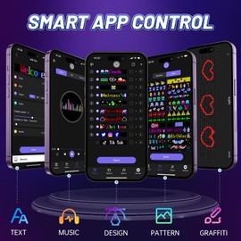 VDIKKS 37”×8” Programmable LED Scrolling Sign with Remote, 12V Huge Bright Flexible Advertising LED Screen, Custom Message Display Board for Business Store Window Festival