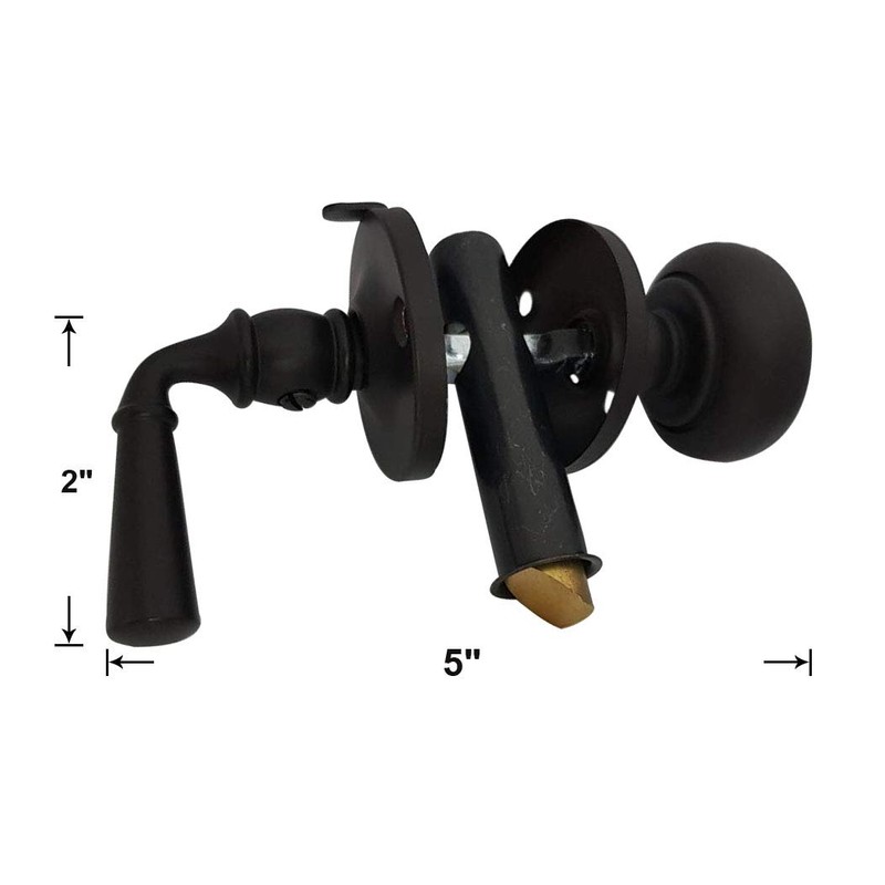 QCAA Solid Brass Storm Door Latch, Matte Black, Made in