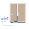 Clear Anodized Aluminum Door Bottom Sweep with 5/8'' Nylon Brush