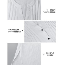 BMJL Women Beach Cover Ups Pleated Beachwear Bikini Cover Up Swimsuit Bathing Suit Coverups 2024 (Large, White)