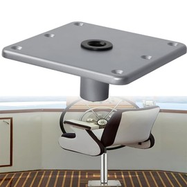 Niciksty Boat Seat Base 7" x 7" Aluminum Alloy Material 3/4" Pin Post Socket, Heavy Duty Boat Seat Pedestals for Boat Seat Post & Boat Seat Mount to Install Boat Seats