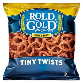 4COU Rold Gold 32430 Tiny Twists Pretzels, 1 oz Bag, 88/Carton (32430 - CT)