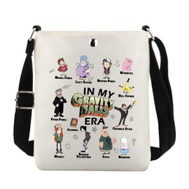 Falls Cartoon Inspired Gift Cartoon Lovers Gift Bill Cipher Gift Adventure Themed Cartoon Gift Crossbody Bag (FALLS ERA crossbody bag)