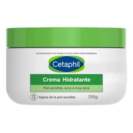 CETAPHIL Crema Hidratante 250g hidratación intensa y duradera hasta por 48 horas desde la 1era aplicación Recomendada por Dermatólogos para Piel Sensible.