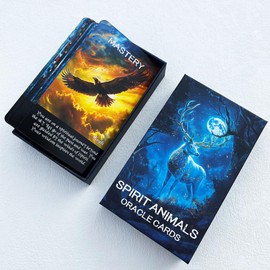 SOULGIST Spirit Animals Oracle Cards for Intuition, Healing Oracle Deck, Spiritual Oracle Cards for Beginners, Personal Growth and Psychological Insight Deck