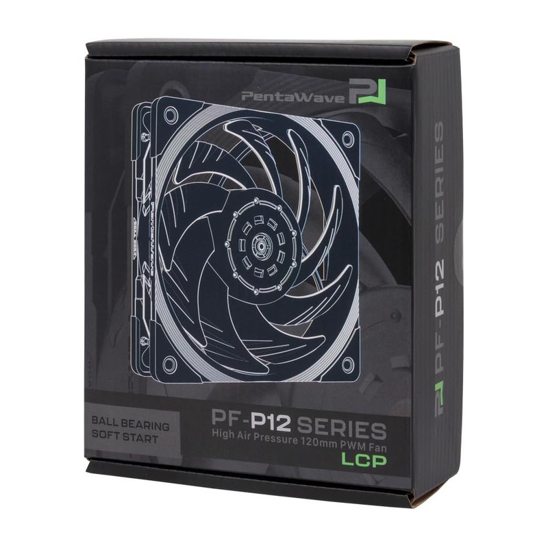 AINEX PF-P12E-BK-PWM Case Fan with Ultra Heavy Duty Bearings, 4.7