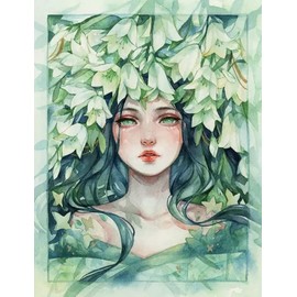 AN-diaart Diamond Art Kit A3 Square Beads Flower Bouquet Nail AM-202