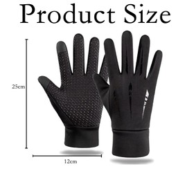 Waterproof Gloves Men, Waterproof Gloves, Cycling Gloves, Outdoor Thermal Waterproof Non-Slip Grip Lightweight Touchscreen Windproof Winter Warm Liner Glove for Men & Women for Driving Walking Running