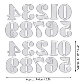 Cutting Dies Cards Stencil Die Die Templatedie Decorations Die Cutting Plates Steel Digital Number Scrapbook Carbon 2Pcs Die Cuts