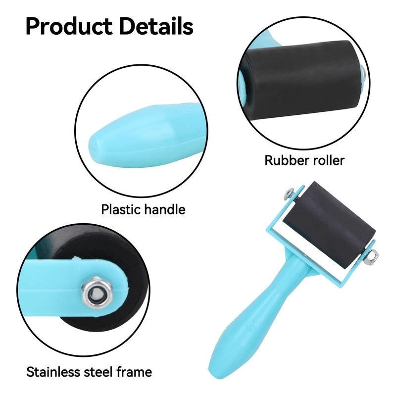 Brayer Roller for Crafts Rubber Brayer Ink Roller Tool 1.4in