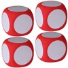 SAFIGLE 4Pcs 6cm Writable Foam Dice for Classroom Games, Diy