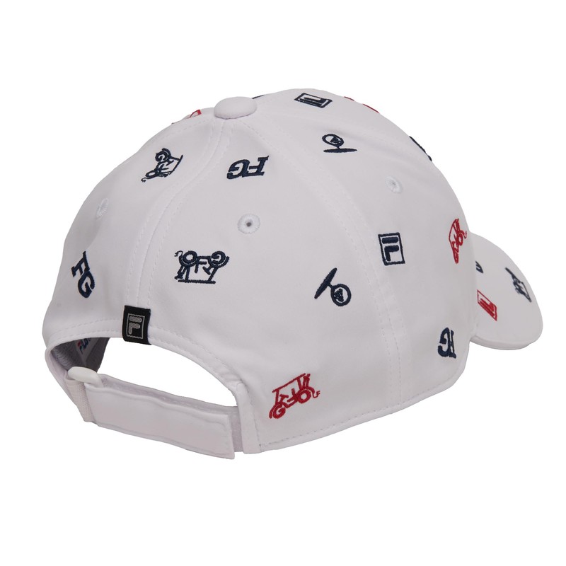 Fila Golf 744901 Men's Cap with Embroidered Flytop Pattern, WT
