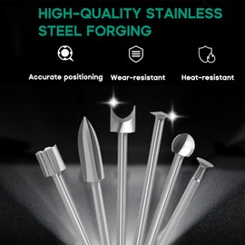 Pack of 6 Wood Cutters for Dremel 3 mm Various Wood Carving Drill Engraving Set Accessories Wood Cutter Tool Slot Holder Milling Rotary Tool with 1/8 Inch Shank for DIY Carving Engraving Drilling