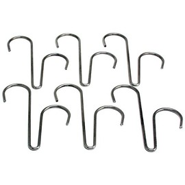 Enclume Double Level Hook, Set of 6, , Use with Pot Racks, Stainless Steel