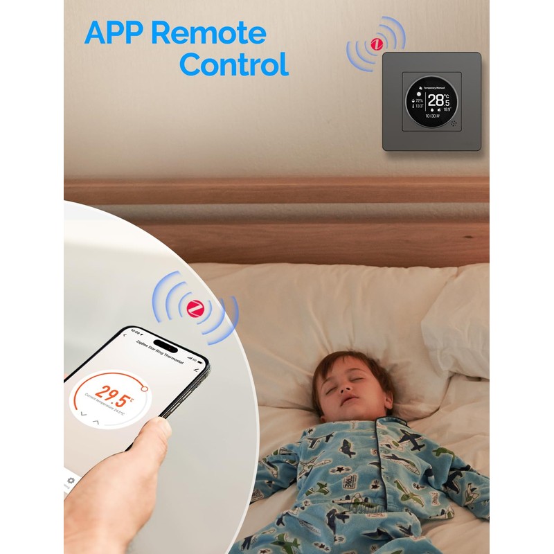 MOES Smart ZigBee Thermostat Underfloor Heating Electric, Room Thermostat Underfloor