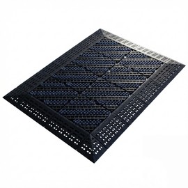 WODEJIA Heavy Duty Outdoor Boot Scraper Mat, 29.5" x 17.5" Mud & Snow Doormat with Stiff Nylon Bristles, Modular Interlocking Shoe Cleaner for Patio, Garage, Garden, High Traffic, 1.37" Thick