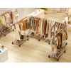 Raybee Heavy-Duty Clothes Rack, 117" W Rolling Rack with Wheels,