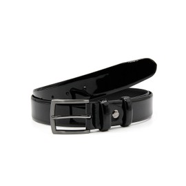 Red Bridge RBC Premium Men's Leather Belt Patent Belt, black
