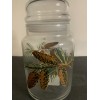 Libbey VTG Libbey Pine Cone Glass Canister Storage Jar &