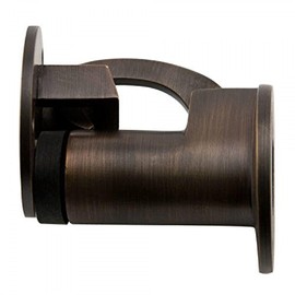Naiture Brass Flat Top Doorstop with Hook in Oil Rubbed Bronze Finish