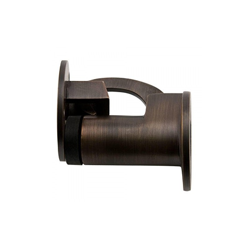 Naiture Brass Flat Top Doorstop with Hook in Oil Rubbed