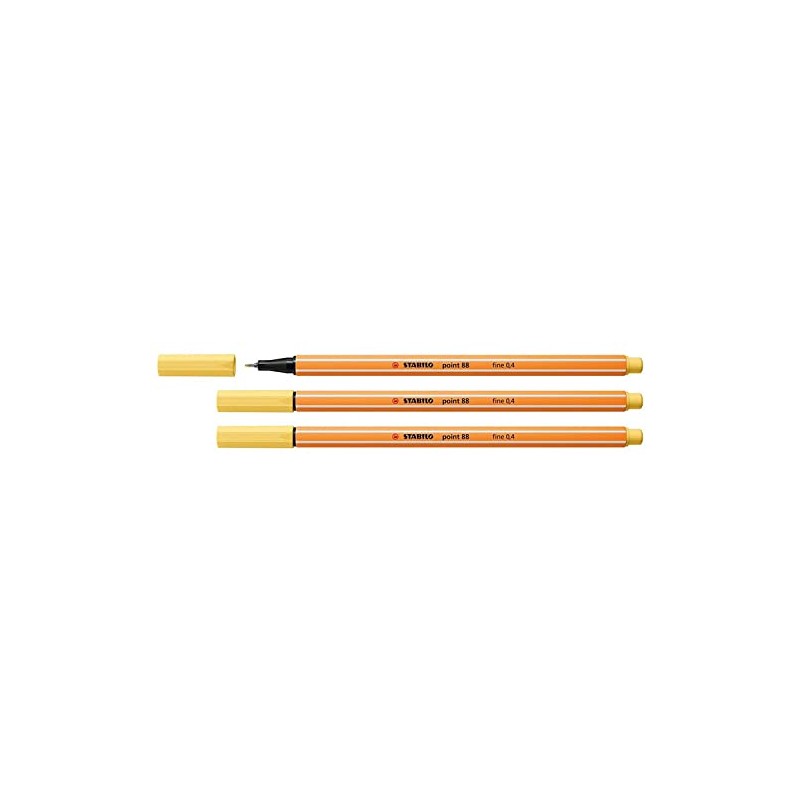 STABILO Pack of 3 Felt-Tip Pens with Fine Point 88,