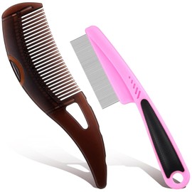 2 Pcs Dandruff Comb,Stainless Steel Fine Tooth Comb,energy massage comb,Exfoliating Scalp Brush for Flake Removal, Deep Cleaning, and Psoriasis Care.