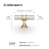 goldenwarm 20 Pack Brushed Nickel and Gold Cabinet Knobs Kitchen