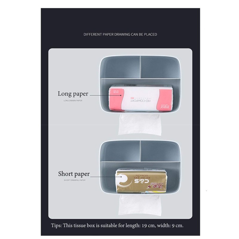 MHTECH Multifunction Tissue Box, Remote Control and Tissue Holder, Organizer
