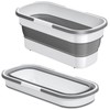 Large Collapsible Plastic Bucket with Wheels, 17L (4.5 Gallons) Cleaning